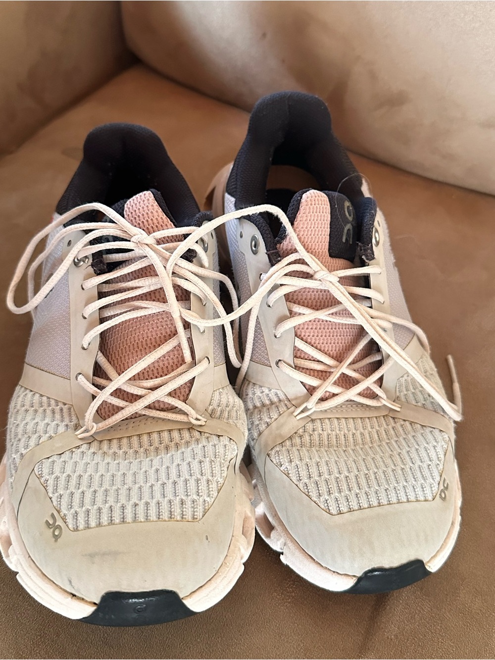On Running Cloudflyer Glacier Rose Brown Running Shoes Sz 8